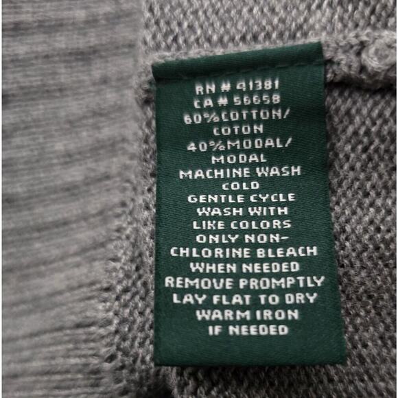 Lauren Ralph Lauren Sweater Women's Small Gray Military Inspired Embellishments - Picture 7 of 7